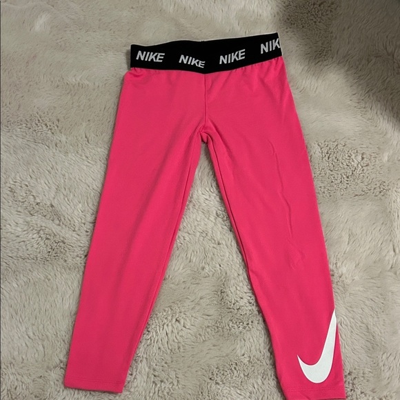Nike Other - Nike Kids Dri-fit Pink Leggings with White Logo